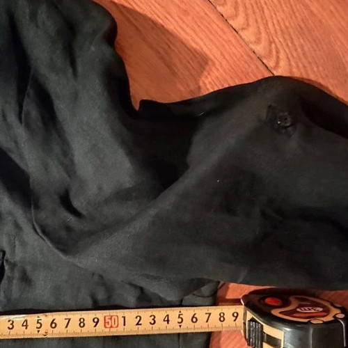 Open End black linen shirt XXL used, high quality