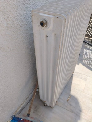Water radiator used, pack of 3 sections 40 cm 60 cm 70 cm