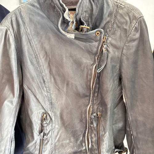 Esprit women's leather jacket used, gray
