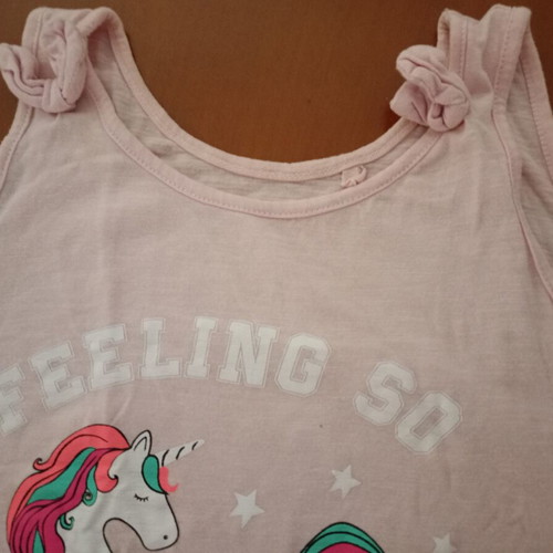 Boho summer top with unicorn and fringes for 6 years old, like new