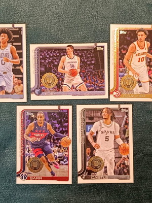 Topps Chrome NBA 5 Rookie Cards 24-25 like new