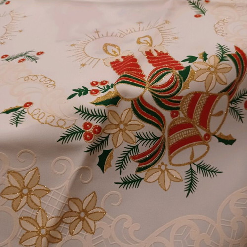 Christmas table linens new, set of 3 square tablecloths