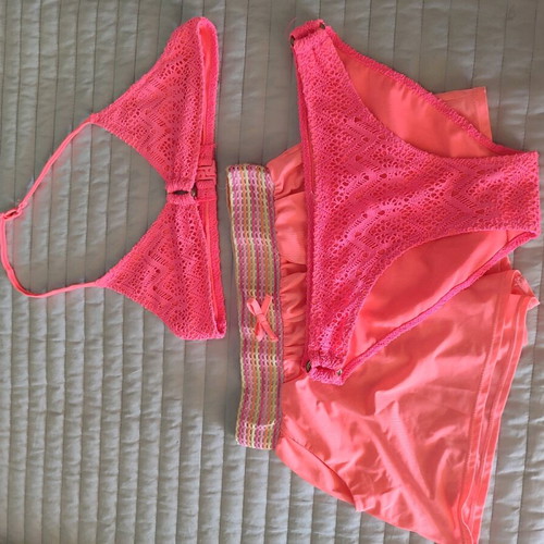Calzedonia triple set embroidered swimsuit shorts like new, No 14