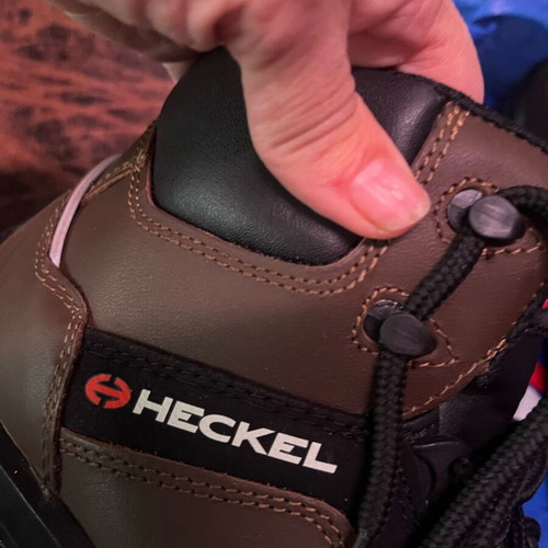 Heckel work boot new, safety size 39, slip-resistant, waterproof brown-black