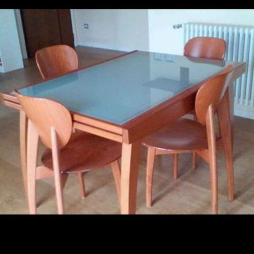 Dining table with glass new without chairs