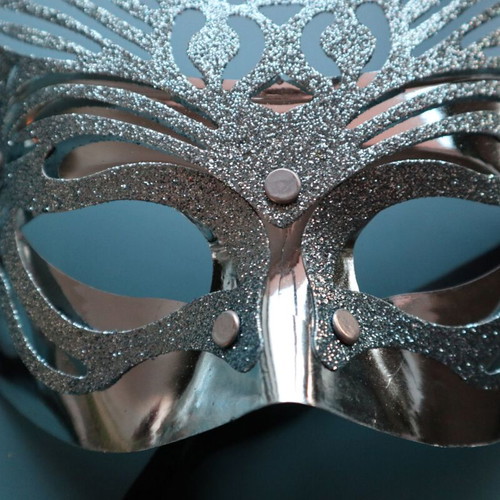Carnival mask new in silver color
