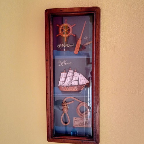 Nautical 3D frame used with wooden frame and glass