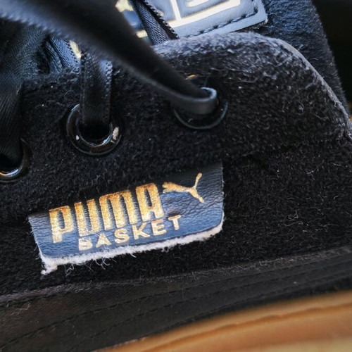 Puma Platform velvet black shoes used size 40