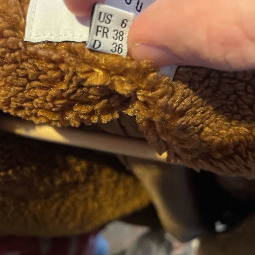 Warehouse UK teddy women's coat size small used brown