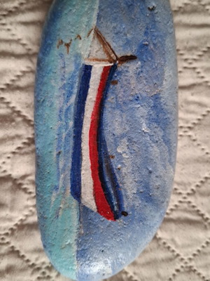 Hand-painted stone