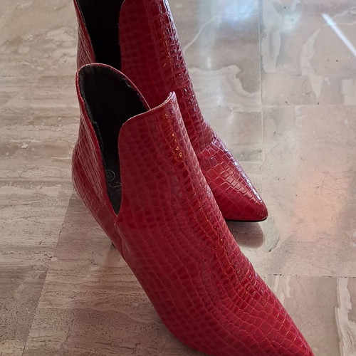 Just Me women's ankle boots used, red, size 37