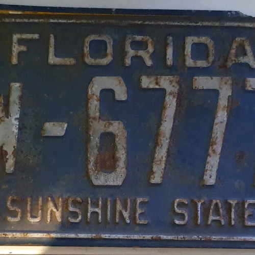 American Florida Car License Plate 1970 Used