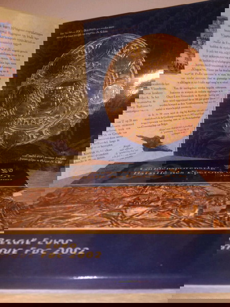 Βελγιο τριπτυχο, fdc 2002, 700 χρονια μαχης των κατακτητων του χρυσού