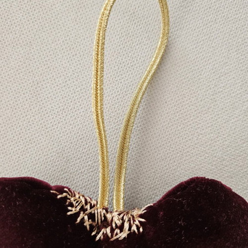Handmade velvet heart and pouch set new
