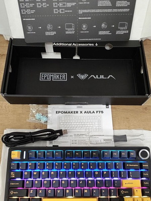 Μηχανικό πληκτρολόγιο Gaming Aula F75 νέο, Hot-Swap RGB ασύρματο