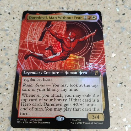 Daredevil, Man Without Fear Magic the Gathering card Marvel Super Heroes Promos