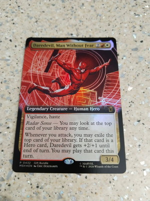Daredevil, Man Without Fear Magic the Gathering card Marvel Super Heroes Promos