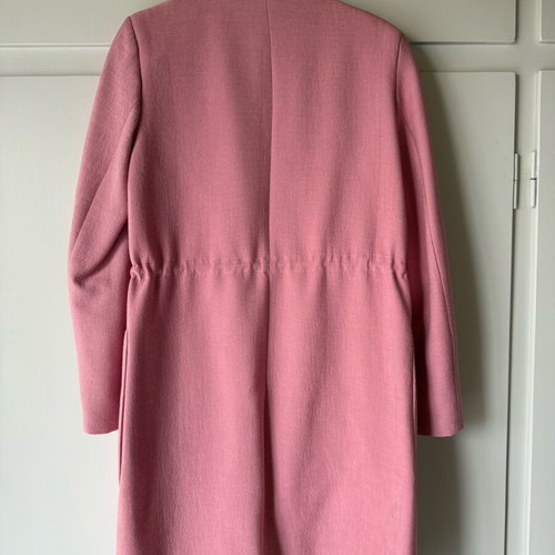 ZARA coat new with woven pattern pink size medium