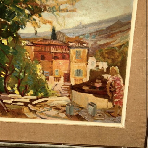 Periklis Vyzantios painting landscape like new