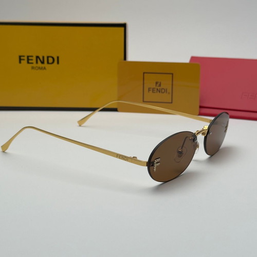 Fendi Roma Oval Gold Edition women's sunglasses new, black and brown