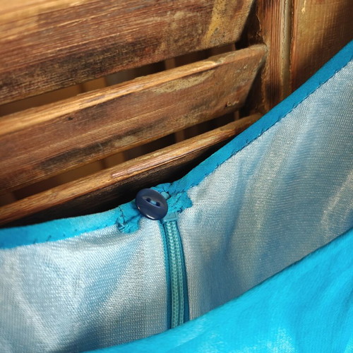 Maxi dress one shoulder blue size L like new