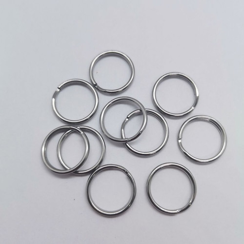 Key Rings 15mm Stainless Steel New, Pack of 10