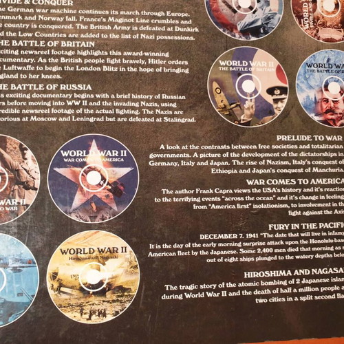 Combat WWII book set and 8 DVD collection used, English