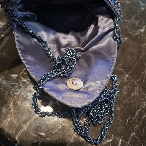 Evening clutch like new with beads and sequins in dark shades