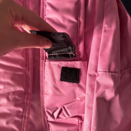 Girls backpack pink with flower design like new