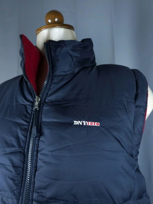 Μπουφάν αμάνικο ανδρικό puffer & φλις διπλής όψης vintage '90-'20 μέγεθος M