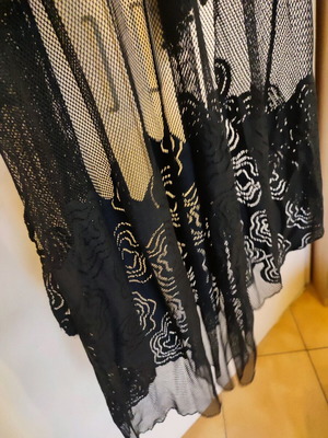 Women's black kaftan like new, one size boho chic