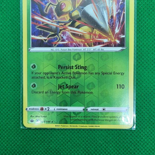 Beedrill 003/198 Holo Rare Reverse Holo Pokemon Chilling Reign like new