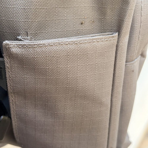 Travel backpack with compartments like new, gray