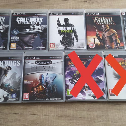 13 PlayStation 3 games, complete with manuals