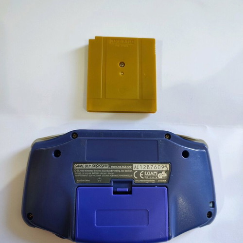 Game Boy Advance Nintendo Console used with Pokémon Gold cartridge