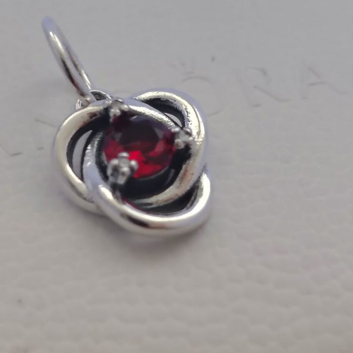 Pandora January Birthstone Eternity Circle Dangle Charm S925 ALE new