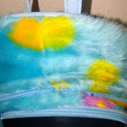 Shoulder bag new, blue with flowers