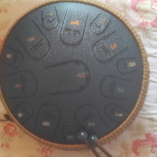 Steel tongue drum 15 notes, C major scale
