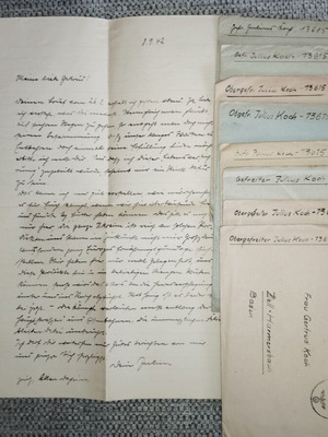 Set of 8 Feldpost envelopes and letters 1942, Eastern Front, new