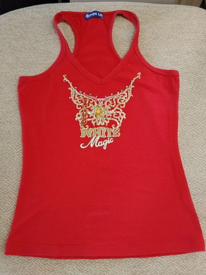 Pin Up red sleeveless top like new