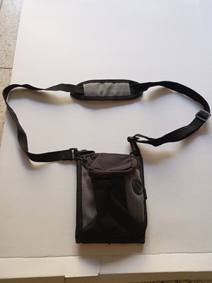 Shoulder bag or wallet 2 in 1, black and grey