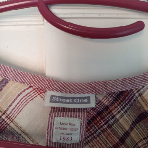 Vintage women's blouse plaid cotton size S like new