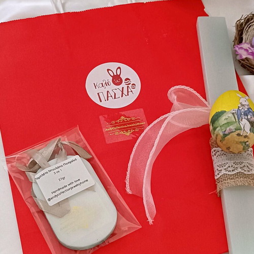 Handmade Easter Set with Aromatic Veraman Candle 25cm and Wardrobe Tablet