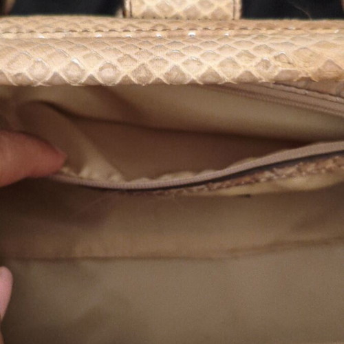 Nine West Vintage Y2K Satchel Doctor Bag in Nude snakeskin, like new