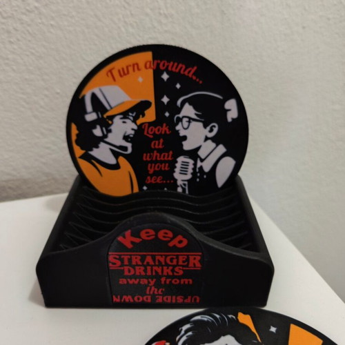 Stranger Things coasters new, plastic PLA material