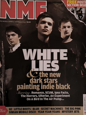 Περιοδικό New Musical Express μεταχειρισμένο, τεύχος White Lies Φεβρουάριος 2009
