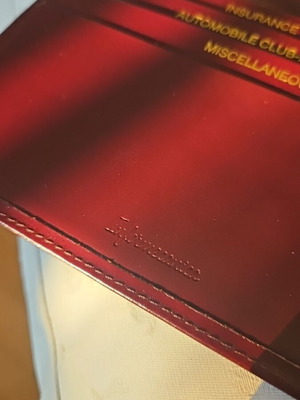 Informecanica Leather Car Document Holder new