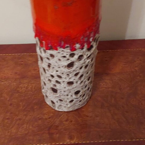 Vase Angeliki Tseva Fat Lava style mid-century studio pottery like new