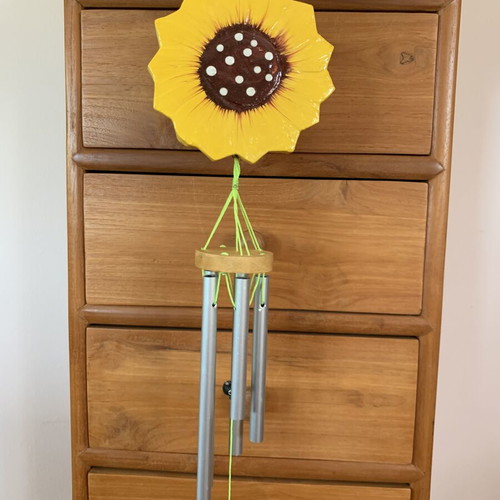 Melodos Sunflower Handmade Wind Chime New