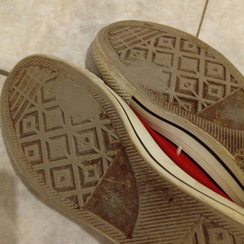 Canvas shoes used, size 42-42.5, red